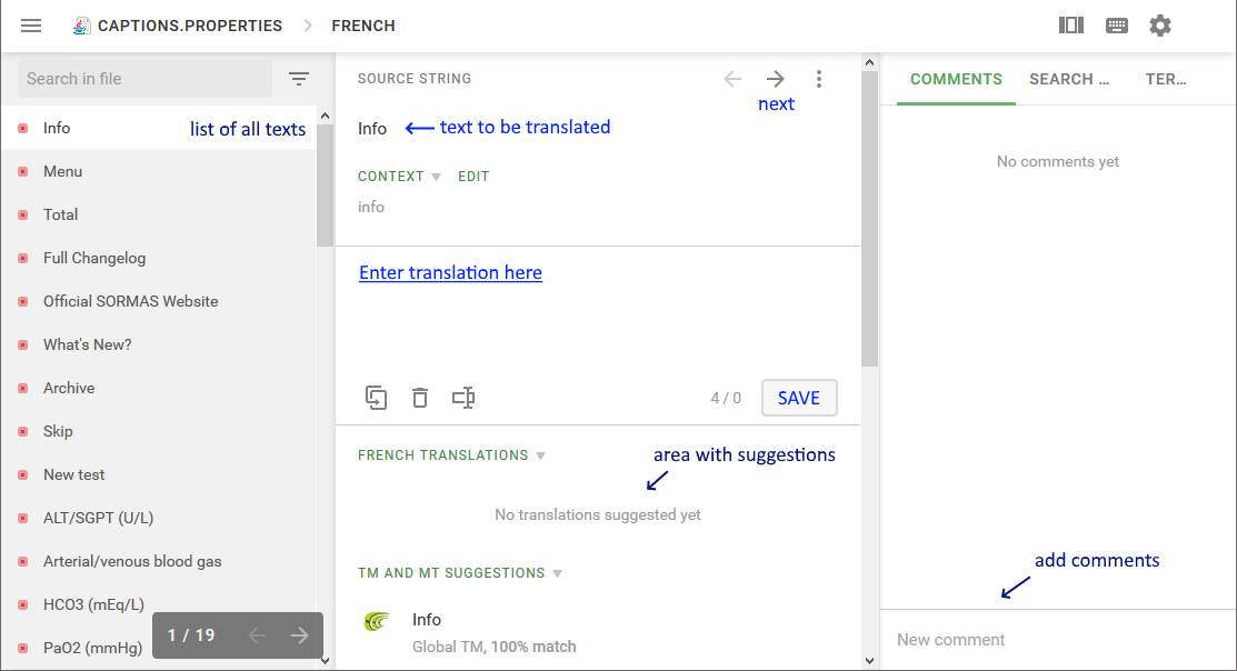 SORMAS translation editor