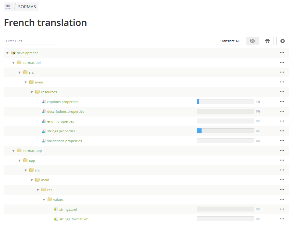 SORMAS translation files